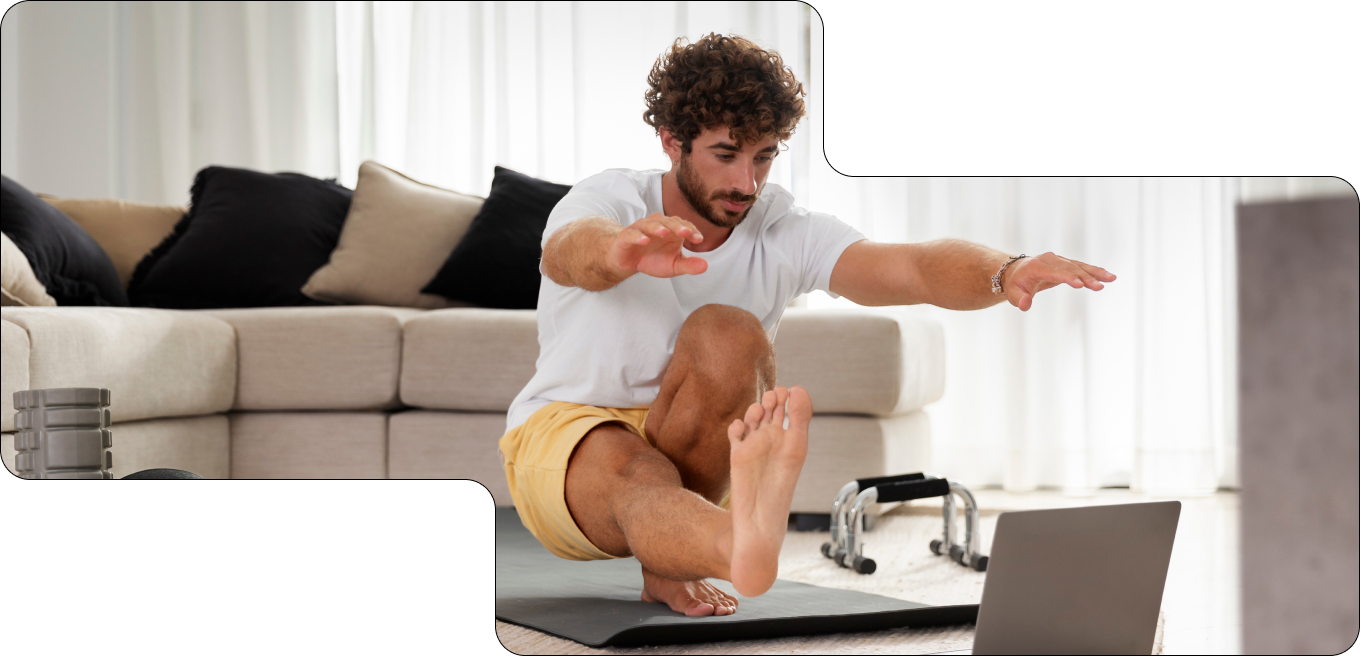 Man stretching